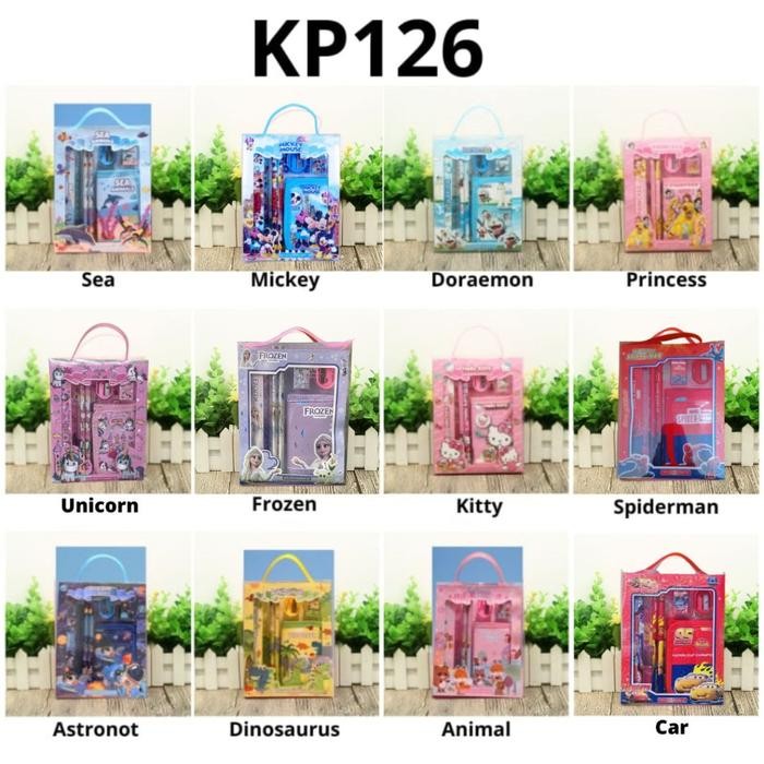 

New KP126 - SET STATIONERY ANAK ALAT TULIS 6 IN 1 ALAT TULIS SEKOLAH PERLENGKAPAN SEKOLAH SET ALAT