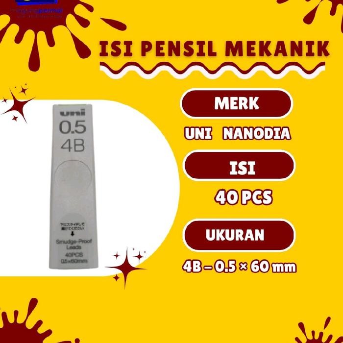 

New Isi Pensil Mekanik Uni 0.5 4B