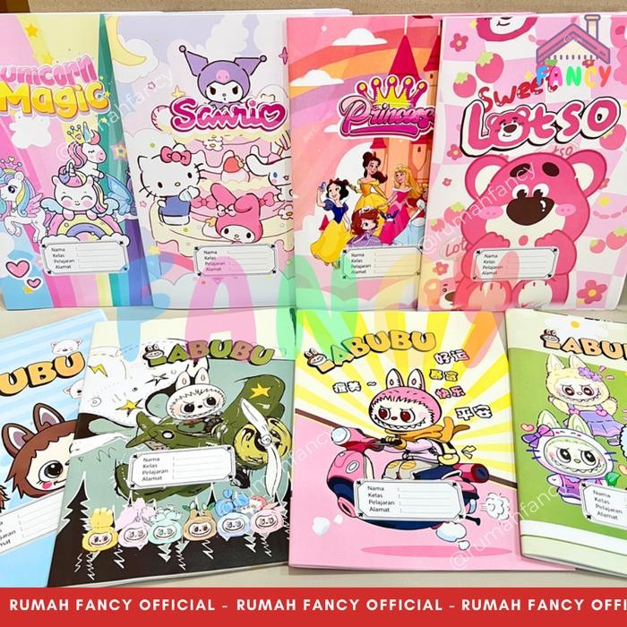 

New [1PAK] 20 LEMBAR SAMPUL BUKU FANCY KARAKTER KARTUN BOY GIRL KWARTO BOXY motif BATIK / KARAKTER