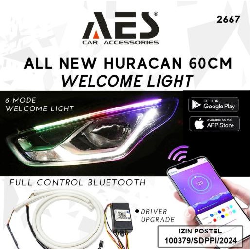 AES LAMPU ALIS DRL RGB AES HURACAN SOFTLED 60 CM - CAR