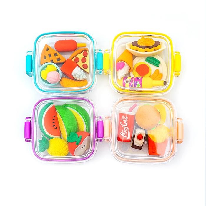 

New Penghapus karakter makanan buah pizza fries sensory play mainan anak Stationery(HARGA PER 1