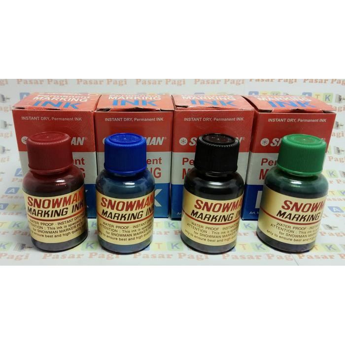 

New isi tinta spidol permanent / refill marking ink snowman asli