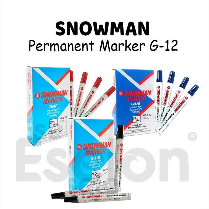 

New 1pc Spidol Snowman Permanent Marker/ Snowman G-12