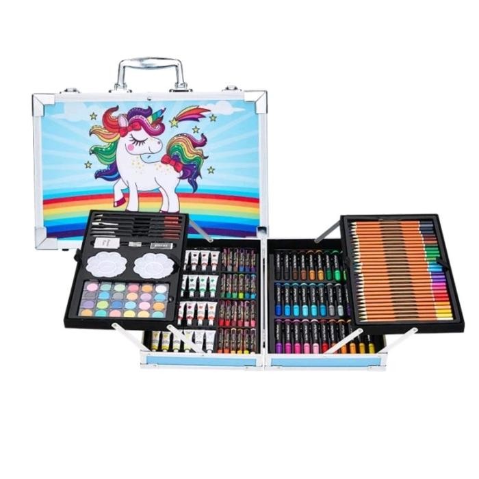 

Alat Mewarnai Koper Besi Crayon Pensil Warna Spidol Marker Dan Cat Air 145 Psc