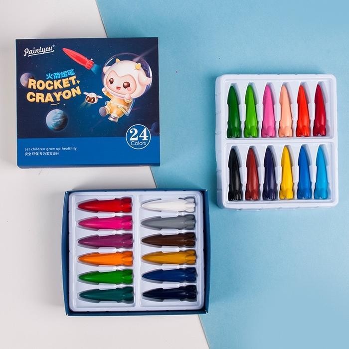 

Wasable Rocket Crayon, Wasable Crayon, Alat Mewarnai, Crayon Anak