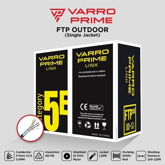 Varro Prime Ftp Cat 5E Outdoor Single Jacket