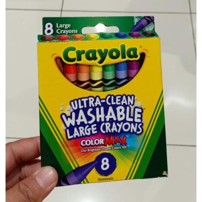 

Sale Mainan: Crayola Ultra Clean Washable Large Crayons Colox Max 8 Pc