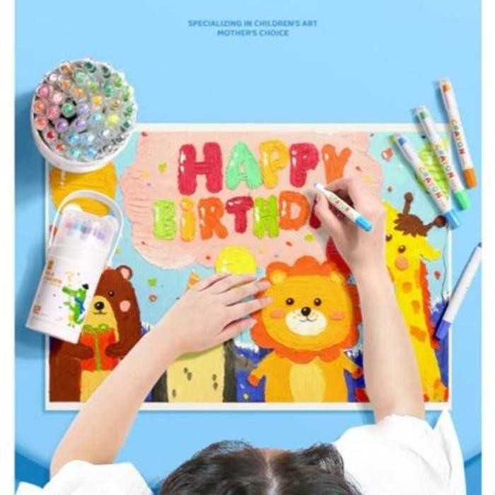 

36/48 Warna Crayon Grasp Crayon Putar Washable For Kids Colorful Bucket Krayon Mewarnai Alat Warna