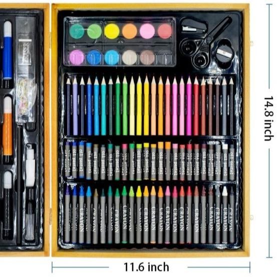

Crayon Set 150 Dan 208 Pcs / Art Set/Peralatan Gambar Lukis / Pensil Warna Set