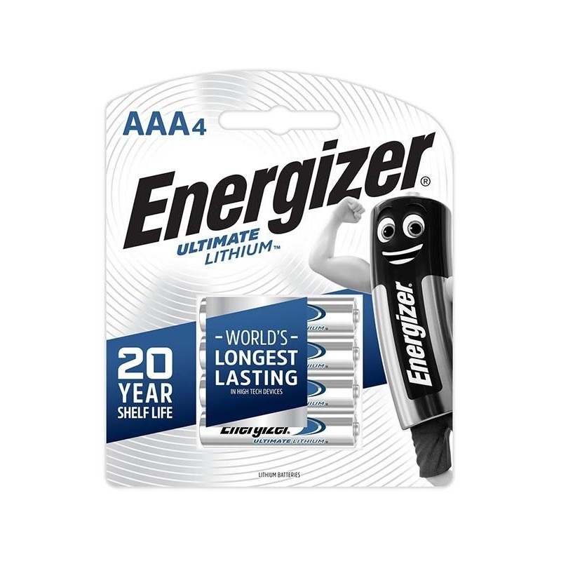Energizer Ultimate Lithium AAA / A3 isi 4 - Baterai Lithium