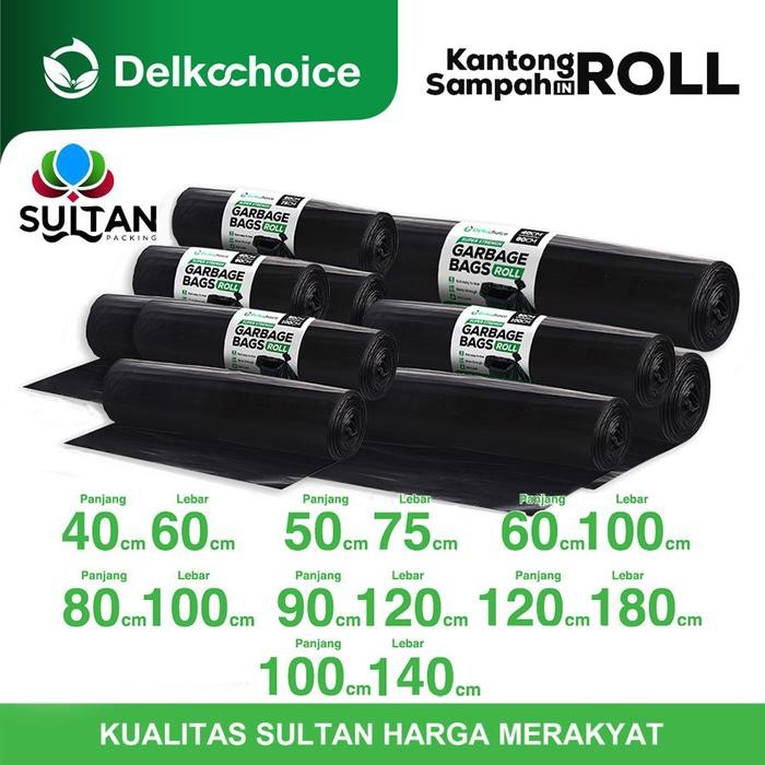 ID'' KANTONG PLASTIK SAMPAH IN ROLL PREMIUM DELKOCHOICE
