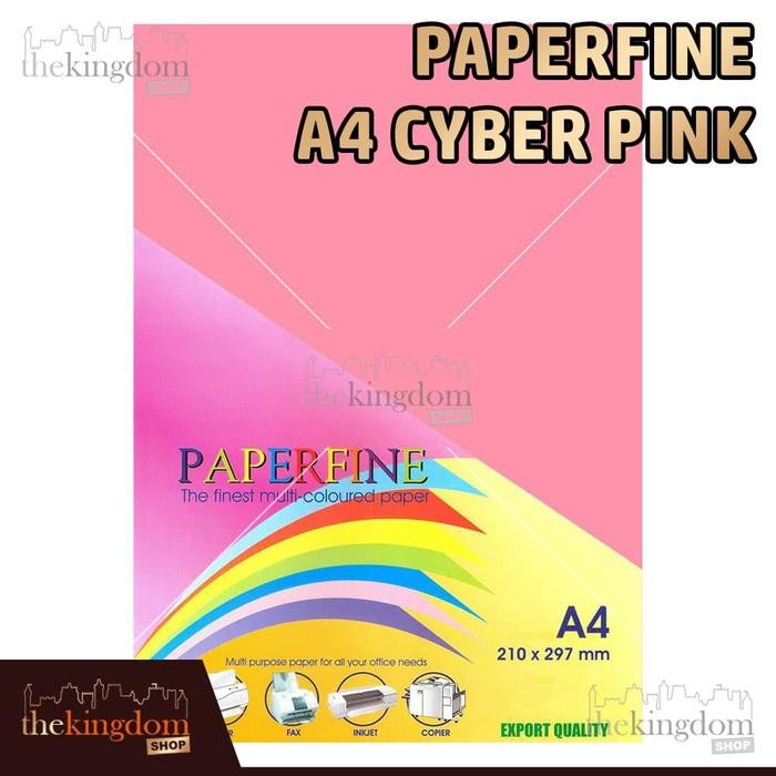 

TERMURAH Paperfine Kertas HVS Warna A4 Cyber Pink Ping Muda Isi 100 Lembar Kode Warna 342