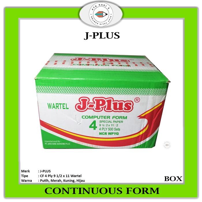 

HOT PROMO Continous Form 91/2 x 11/2 4Ply/2 ( K4 Wartel Jplus )/Kertas Komputer
