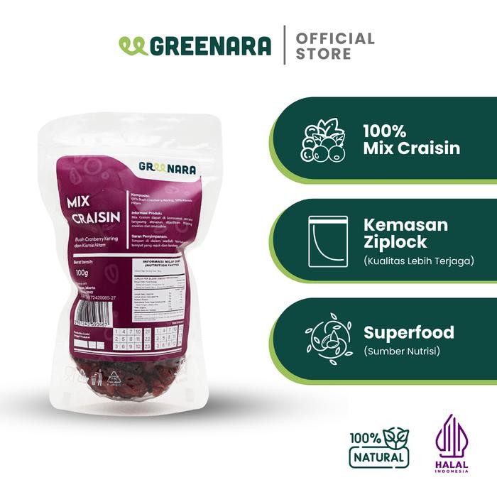 

Baru Greenara Mix Craisin 250g - Cranberry & Raisin Kering