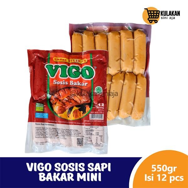 

Baru Vigo Sosis Sapi Bakar Mini 12 pcs 550gr