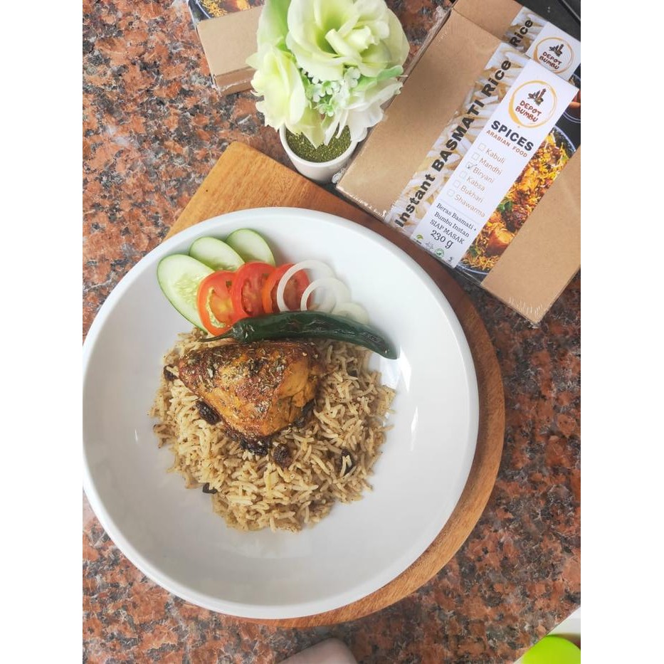 

Baru Depot Bumbu Arabian Food Instant Beras Basmati Nasi Kebuli Mix