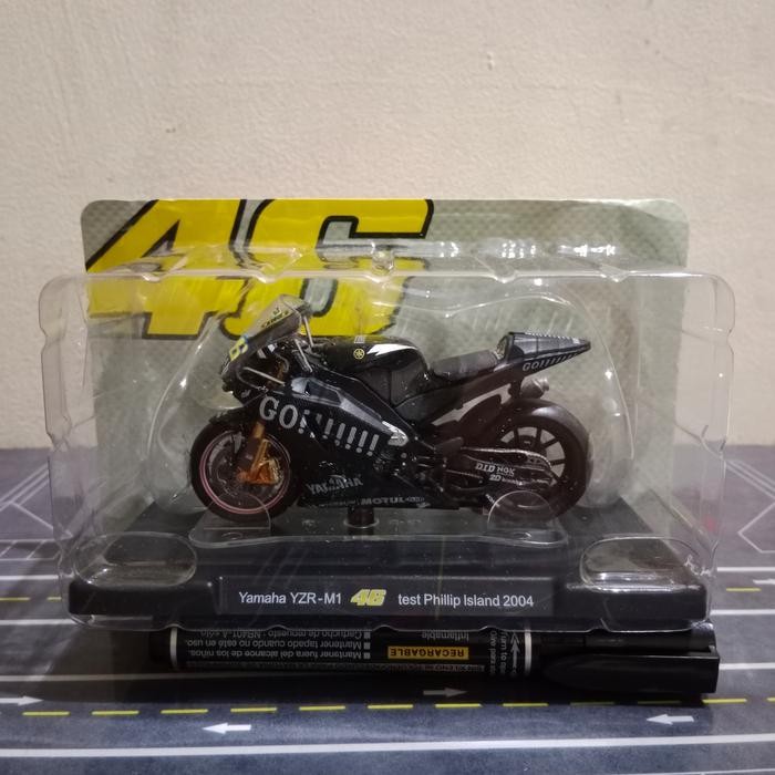 Diecast Motogp Yamaha Yzr-M1 Rossi Test Bike 2004 1/18 By Leo Models