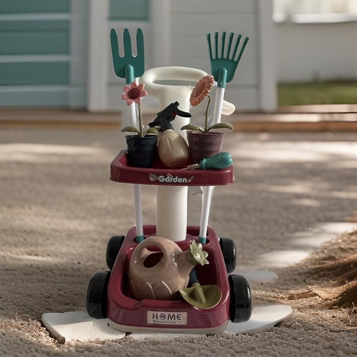 Mainan Bertanam Anak Set Lengkap dengan Trolly, Mainan Edukasi untuk belajar bertanam