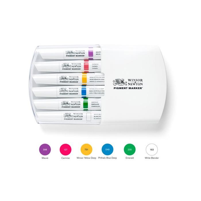 

Winsor & Newton Pigment Marker 6 Set - Rich Tones