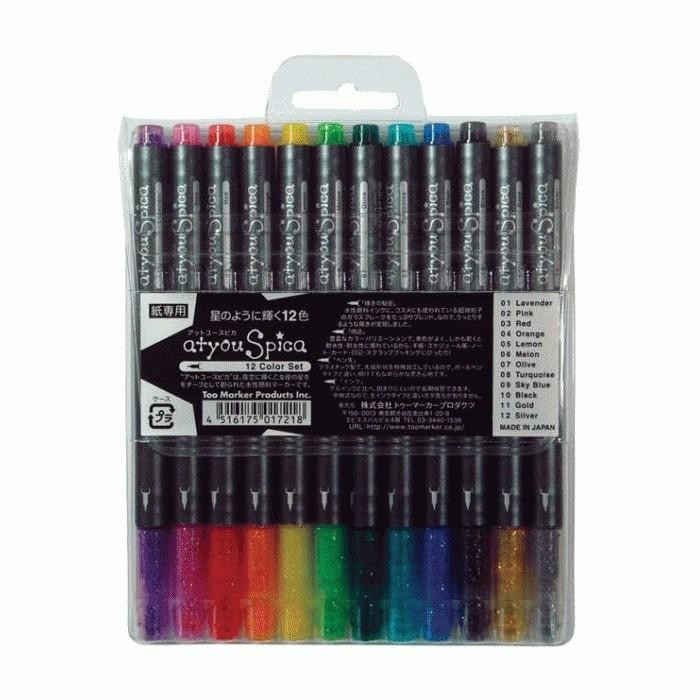 

Copic Atyou Spica Glitter Pens Set 12 Pcs