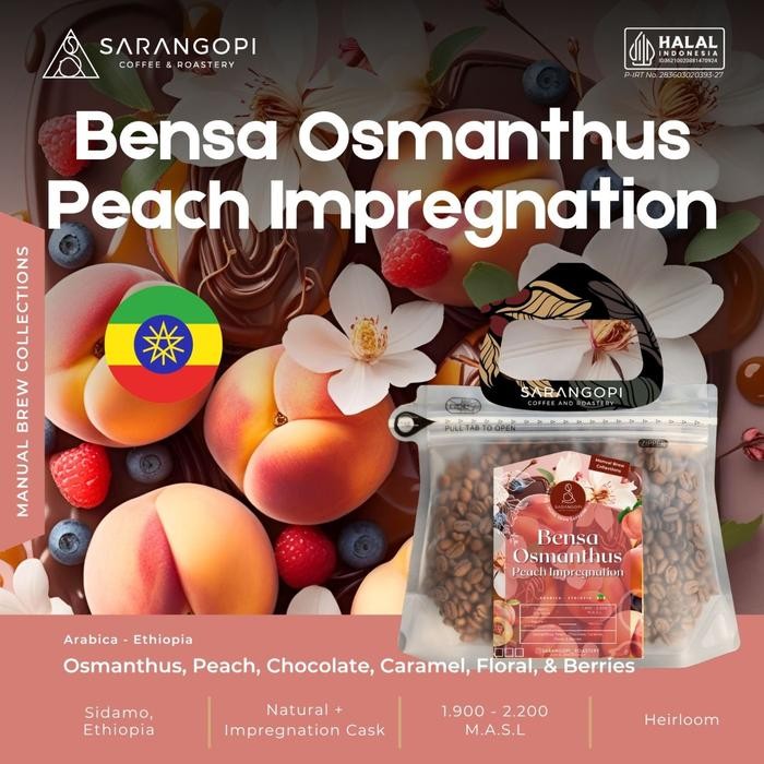 

Ethiopia Sidamo Bensa Osmanthus Peach - Sarangopi Roastery Speciality Exotic Coffee Kopi
