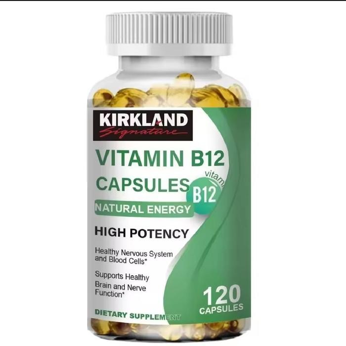 Kapsul Vitamin B12 KIRKLAND 500mcg untuk Energi Seluler & Suasana Hati