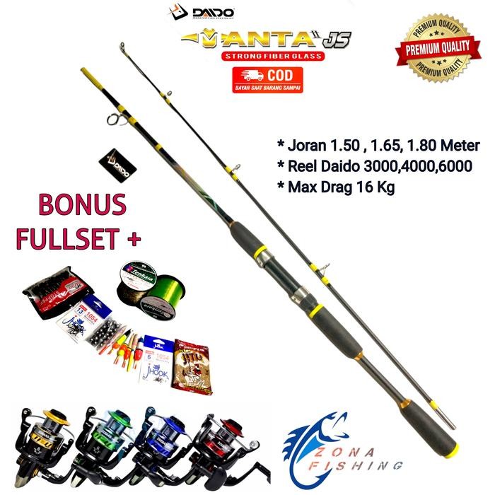 Set Joran Pancing Laut Dasaran Daido 16 Kg Reel 3000 1.65M