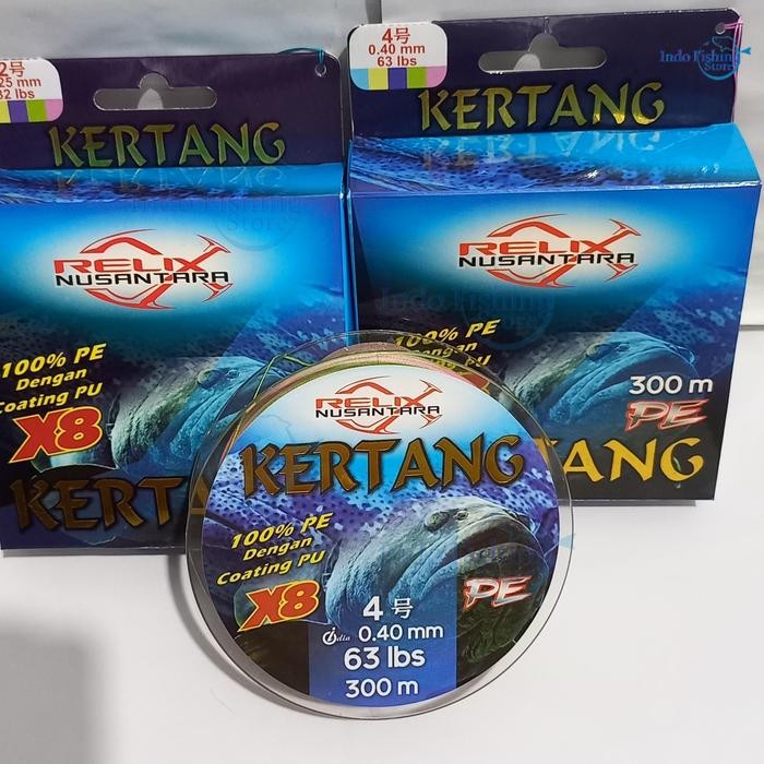 Kertang X8 300 Meter Senar Pancing Benang Pe Relix Nusantara Ikan Umpan - Pe 1.0 #0.20Mm, Standar