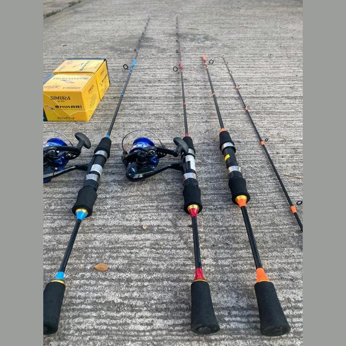 Satu Set Joran Ul Blackbass Fiber Solid 2-6Lb