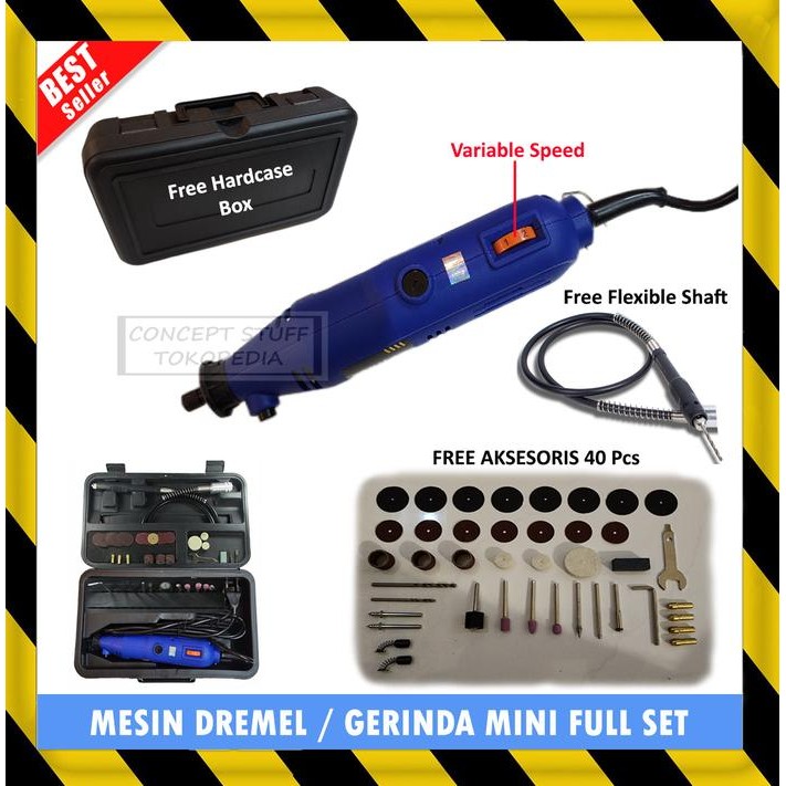 Terbaru Dremel / Mesin Gerinda / Rotary Tool Complete Set High Quality