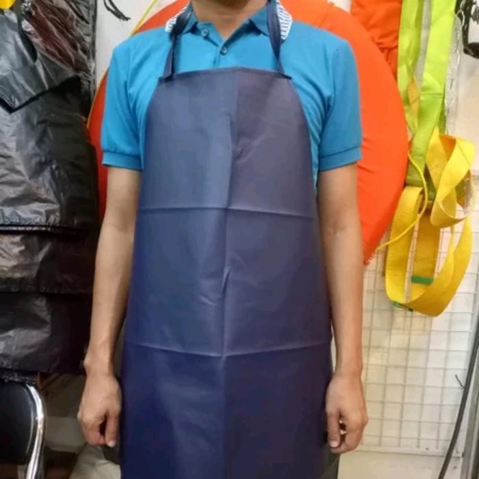 Apron Pvc Anti Air / Celemek Murah Warna Lengkap / Biru Dongker