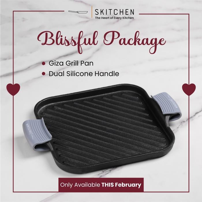 Skitchen Dual Silicone Handle - Pegangan Silikon Anti Panas, Anti Slip, Panci Wajan Cast Iron