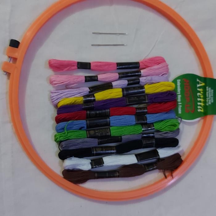 GGAF Paket Pemidangan + Benang Sulam + Jarum Sulam / Paket Belajar Sulam