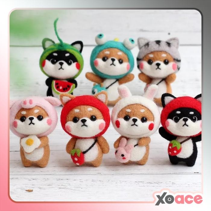 Sale Diy Kit Animal Felt Wool Needle Poke Kerajinan Boneka Anjing Kostum Lucu
