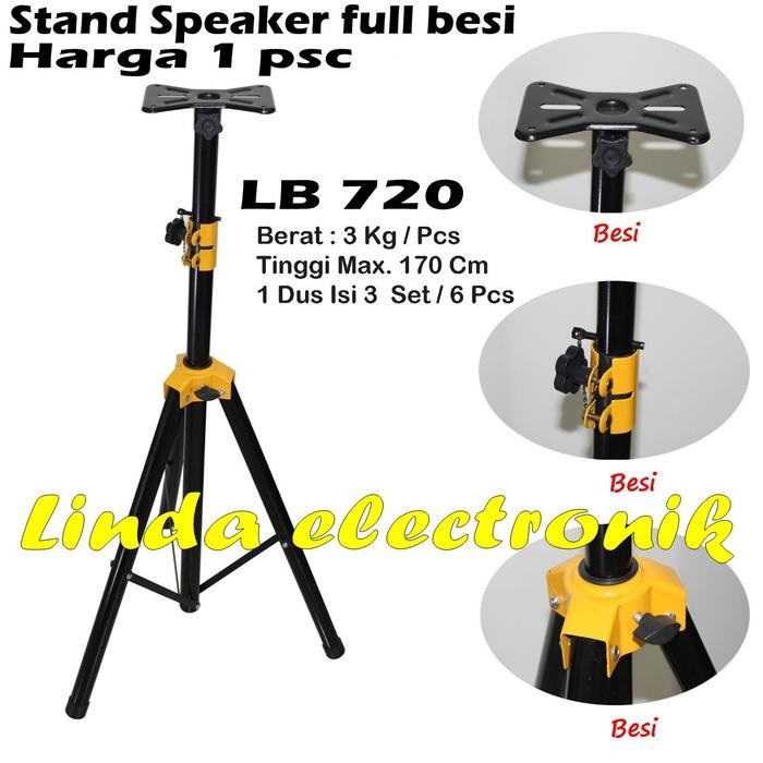 Tersedia La Bass Lb720 Stand Speaker Full Metal Original