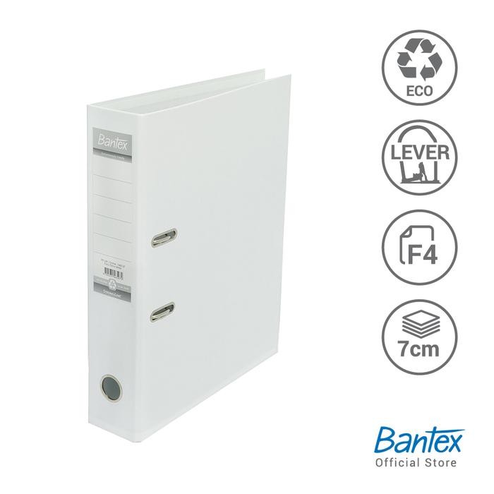 

1YFS Bantex Lever Arch File Ordner Plastic Folio 7Cm White #1465 07