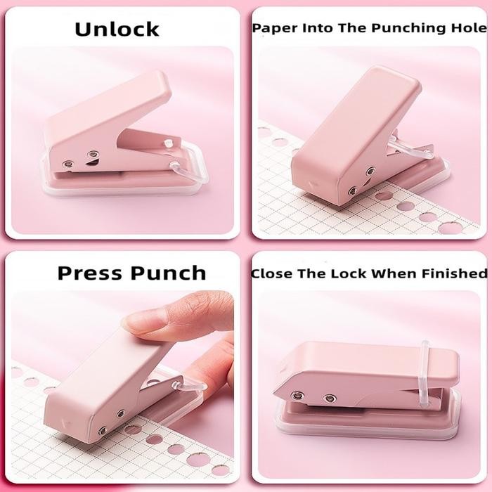 

ID [MILOLI] 1PCS MINI I-HOLE PUNCH PORTABEL PELUBANG KERTAS/ STAPLER KERTAS PLANNER DIY SCRAPBOOK -