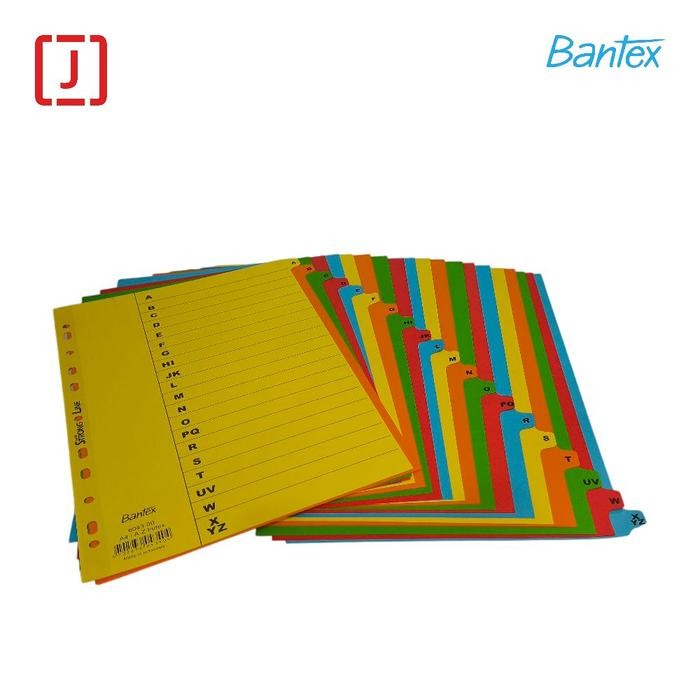 

ID BANTEX CARDBOARD DIVIDER A4 20 PAGES A-Z 6043 PEMBATAS BINDER BANTEX BAHAN KARTON KANTOR PAPER
