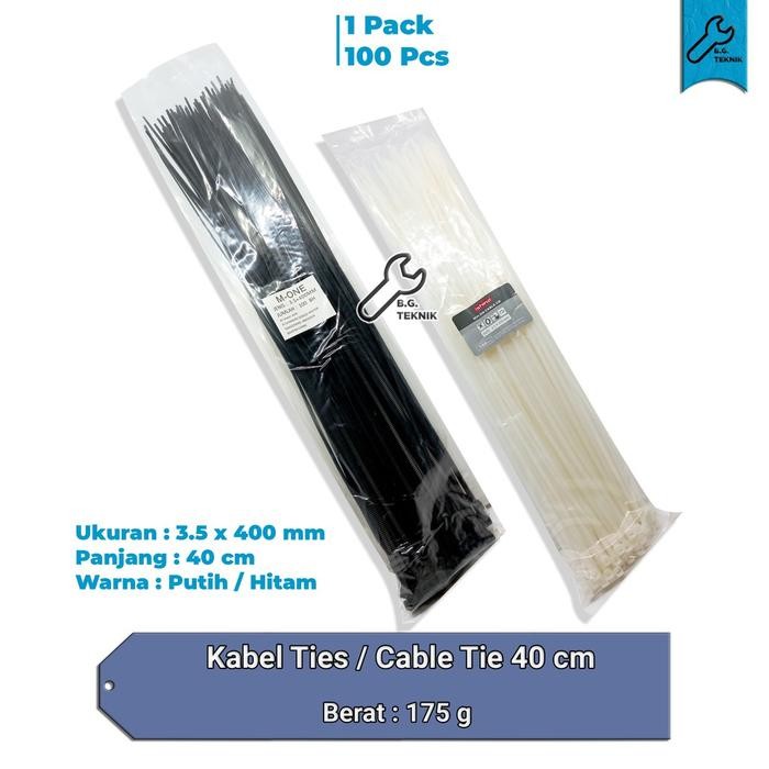 

ID KABEL TIES 40CM CABLE TIE EKONOMIS 3.5X400 ISI 100PC MURAH