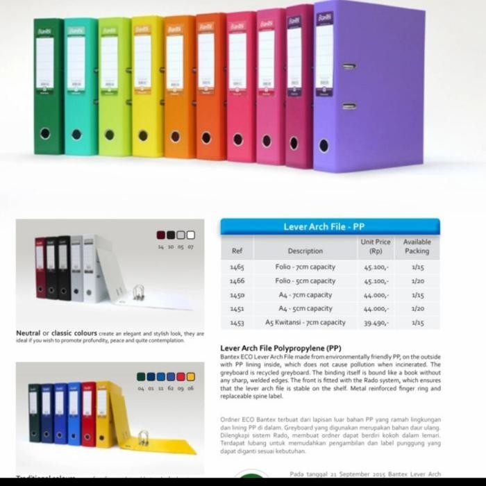 

ID ODNER FOLIO (F4) BANTEX PLASTIK 1465/7CM