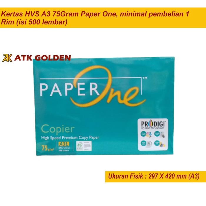 

KOIC Kertas Hvs A3 75Gr Paper One
