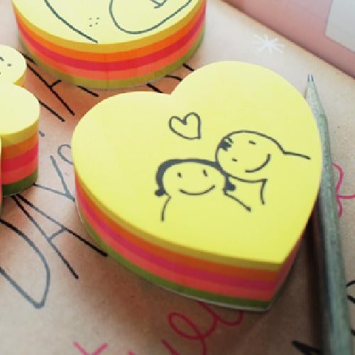 

KOIC Stick'N Die Cut 21356 Neon Die Cut 250'S Heart Memo Sticky Note Love