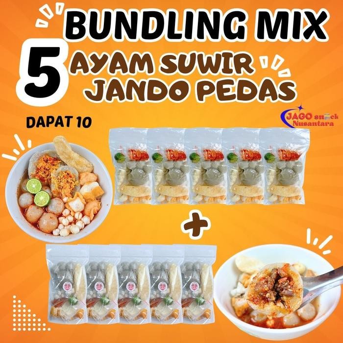 

bundling 10 ayam 5 + jando 5 kuah kaldu hotpot instan shopee stok terbatas