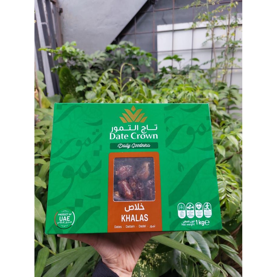 

kurma date crown khalas 1kg - korma premium shopee stok terbatas