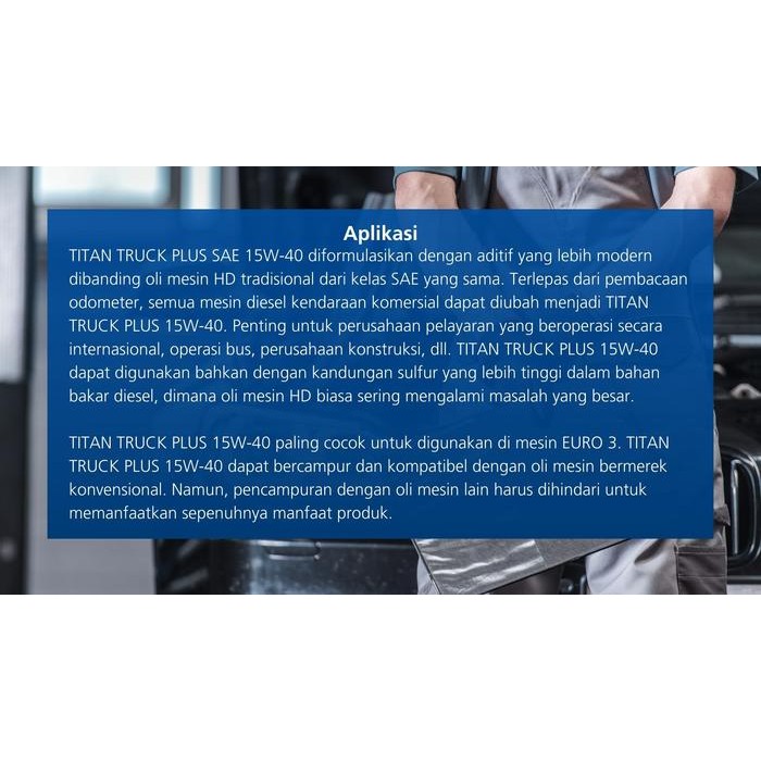 FUCHS TITAN Truck Plus 15W40 Engine Oil 1L Commercial Vehicle Motor