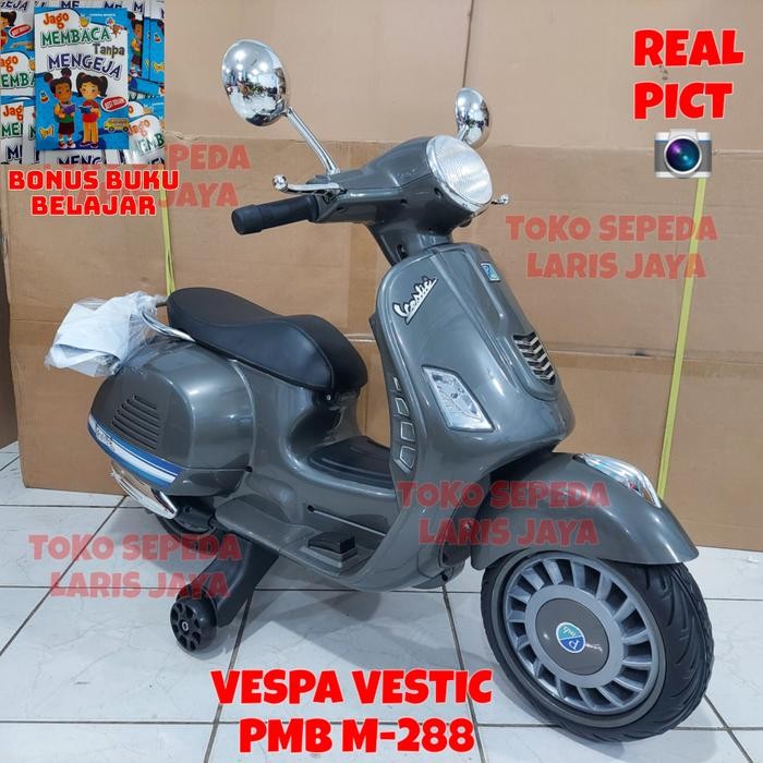 MOTOR MAINAN ANAK VESPA PMB M-288 MOTORAN AKI VESPA ANAK PMB M288 NEW