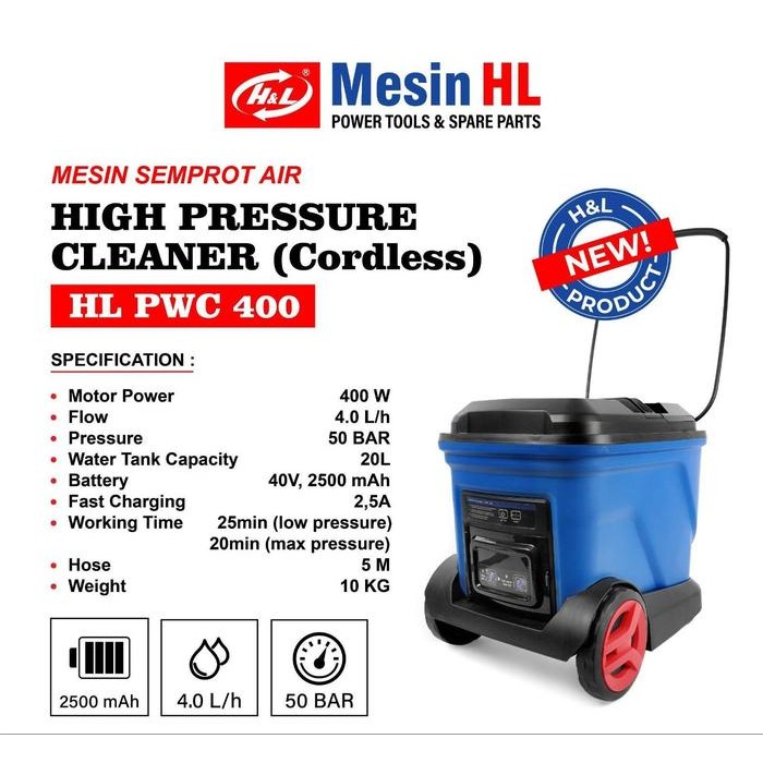 Mesin Steam Cuci Mobil Jet Cleaner/ Cuci Steam/ High Pressure Cordless