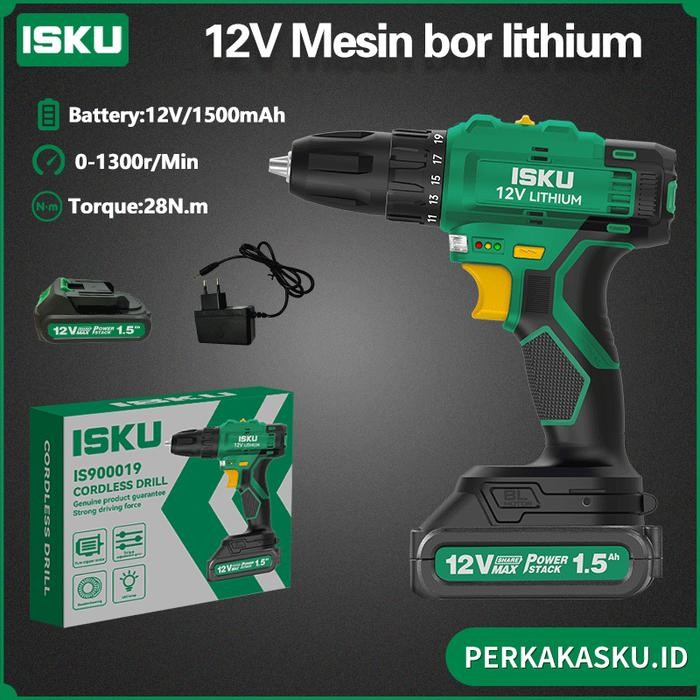 Orion - Mesin Bor Baterai Bor Cordless Brushless Cordless Impact Drill 12V 10Mm 1500Mah Mesin Bor