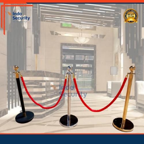 

Promo Tali Tiang Antrian Merah Bludru Pembatas Antrian