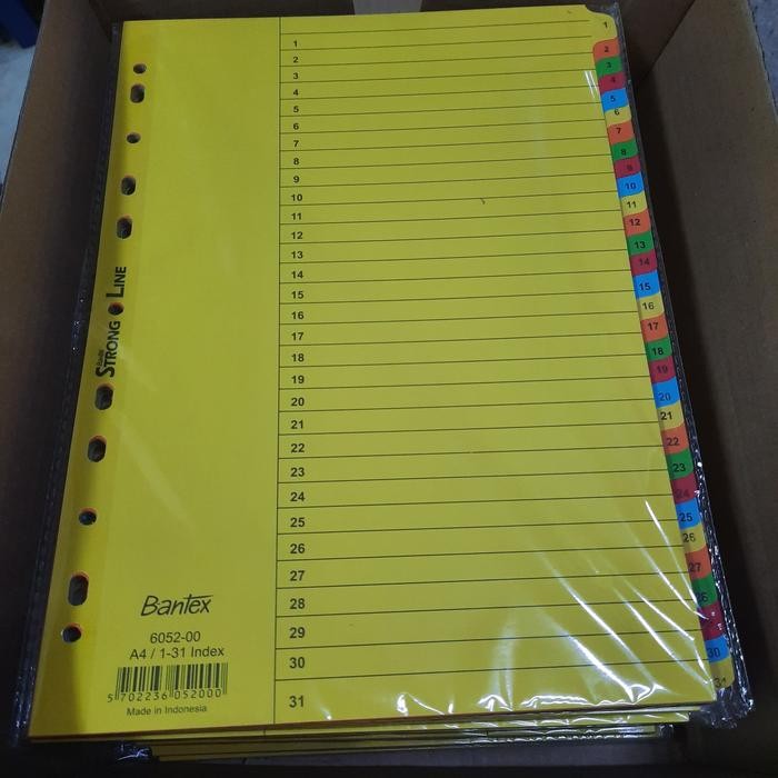 

Promo Divider Bantex A4 6052 1-31 - Pembatas File Angka 1-31